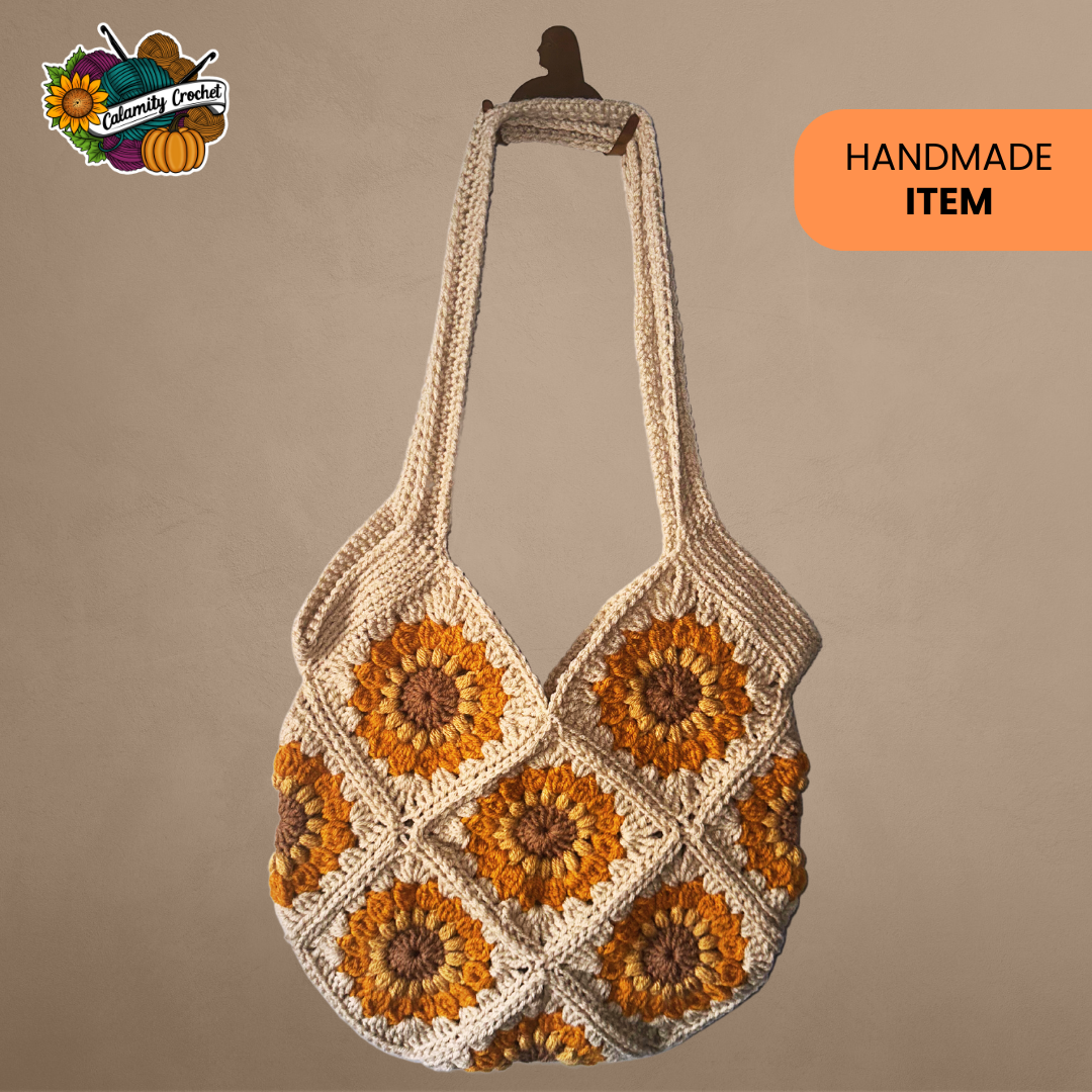 Sunflower Tote | Crochet Sunflower Bag