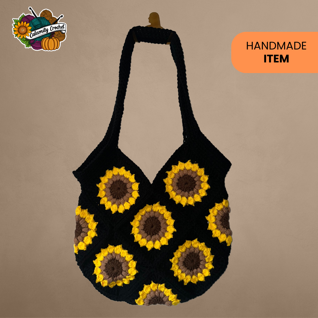 Sunflower Tote | Crochet Sunflower Bag
