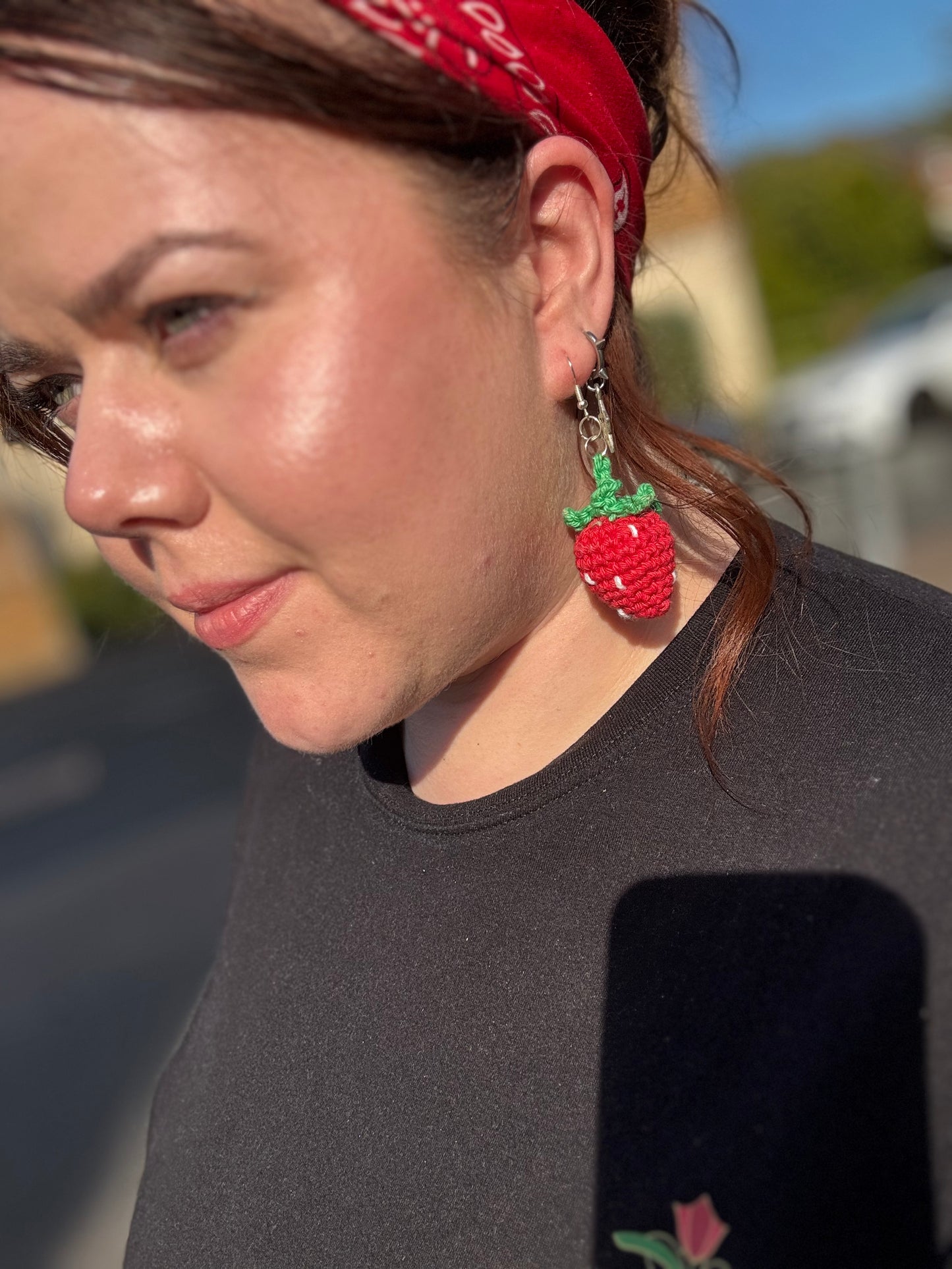 Strawberry earrings 🍓