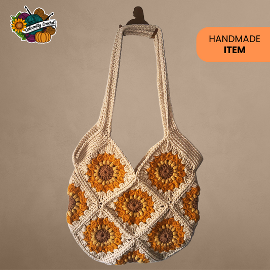 Sunflower Tote | Crochet Sunflower Bag
